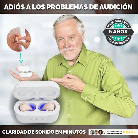 ATOM PRO 2™: Audífonos invisibles recargables para un sonido claro y sin molestias todo el día.